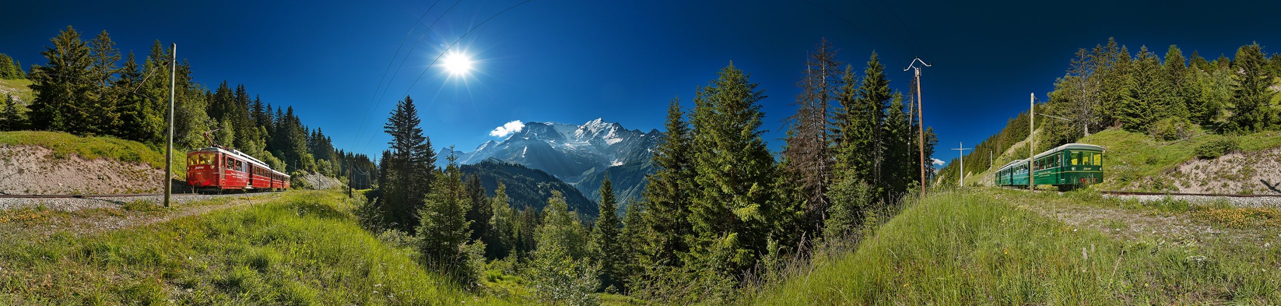 Photographie 360° haute définition du mont Blanc utilisée dans campagne publicitaire 4x3 dans le métro parisien