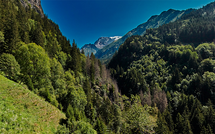 Visite virtuelle de haute définition de paysage pour la promotion des offices de tourisme